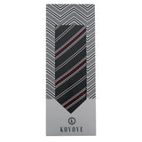 Kovove The Divine Striped Grey Necktie For Men