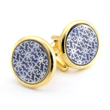 Kavove The Colour Harmony Silver & Golden Cufflink For Men