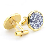 Kavove The Colour Harmony Silver & Golden Cufflink For Men