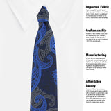 Kovove The Paisley Fever Blue Necktie For Men