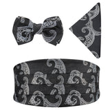 Kavove Graceful Paisley Black Cummerbund Gift Set