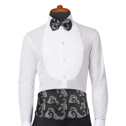 Kavove Graceful Paisley Black Cummerbund Gift Set