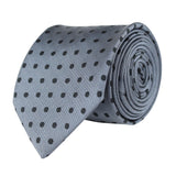 Kovove The Graceful Polka Dot Grey Necktie For Men