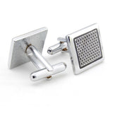 Kavove The Enchanting Black & Silver Cufflink For Men