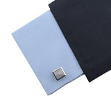 Kavove The Enchanting Black & Silver Cufflink For Men