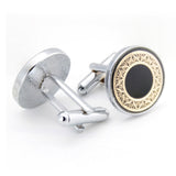 Kavove The Royal Delicacy Back & Silver Cufflink For Men