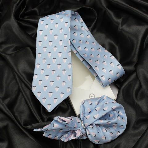 Neck Tie and Pocket Square Set for Men