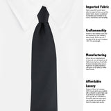 Kovove The Appealing Self Striped Black Necktie For Men