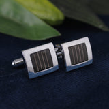 Kavove The Style Disrupter Black & Silver Cufflink For Men