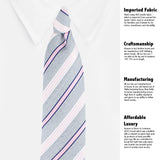 Kovove The Striped Desire Grey Necktie For Men