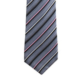 Kovove The Striped Spellbound Grey Necktie For Men