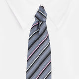Kovove The Striped Spellbound Grey Necktie For Men