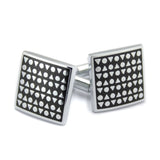 Kavove The Geometry Divine Black & Silver Cufflink For Men