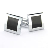 Kavove The Classic Road Black & Silver Cufflink For Men
