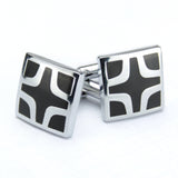 Kavove The Midnight Delight Black & Silver Cufflink For Men