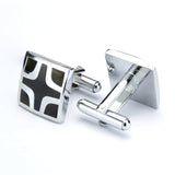 Kavove The Midnight Delight Black & Silver Cufflink For Men