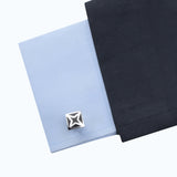 Kavove The Midnight Delight Black & Silver Cufflink For Men