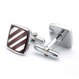 Kavove The Divine Stallion Maroon & Silver Cufflink For Men