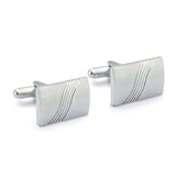 Kavove The Striped Nation Silver Cufflink For Men