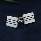 Kavove The Classic Rebel Silver Cufflink For Men