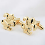 Peluche Golden Orchid Cufflink and Lapel Pin Set