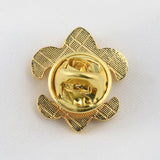 Peluche Golden Orchid Cufflink and Lapel Pin Set