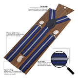 Peluche The Cool Stripes Blue Suspender for Men