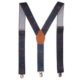 Peluche Floral Cut Blue Suspender for Men
