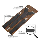 Peluche Y Back Black Suspenders for Men