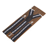 Flawless Black Coloured 3cm Strap Width Suspender For Men | Genuine Branded Product Elastic