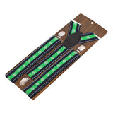Flawless Green Coloured 3cm Strap Width Suspender For Men | Genuine Branded Product Elastic