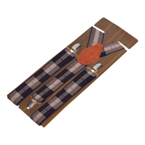 Alluring Maze Brown Coloured 3cm Strap Width Suspender For Men | Genuine Branded Product Elastic