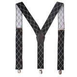 Peluche Artistic Checks Black Suspender for Men