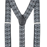 Peluche Abtract Mosaic Black Suspender for Men