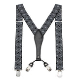 Peluche Abtract Mosaic Black 4 Clips Suspender
