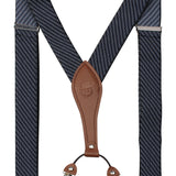 Peluche Eloquent Striped Blue 4 Clips Suspender