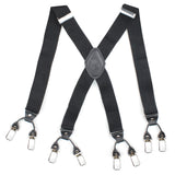 Peluche Novelist Charmer Black "X Back" 8 Clips Suspender (Strap Width- 3.5cm)